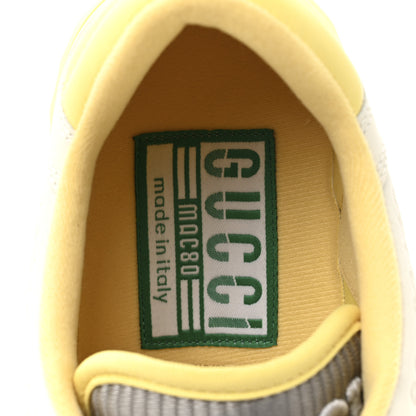 Gucci Dali Soft Calfskin Womens Mac80 Sneakers 35 Off White Grey Sky Yellow 38.5 Off White Grey Sky Yellow 8 of 10