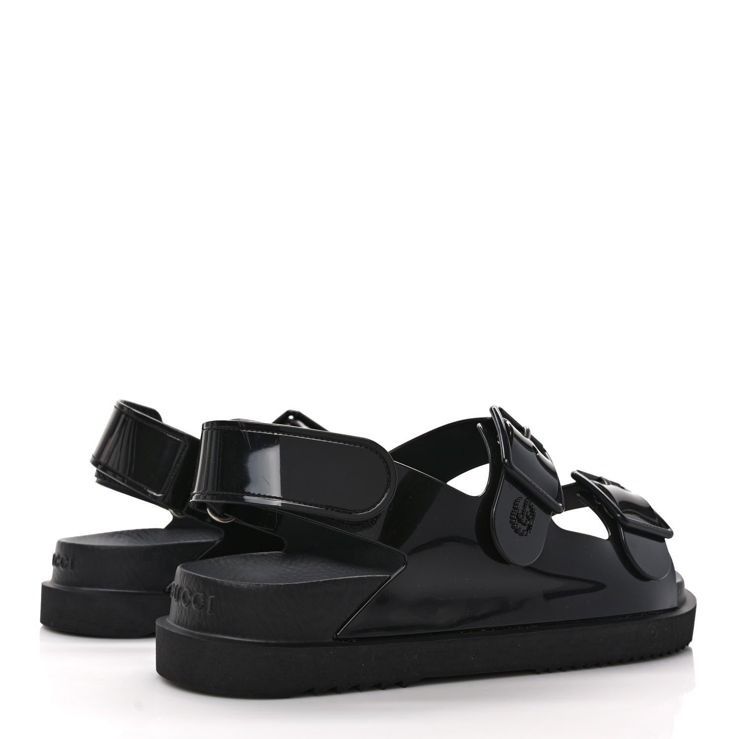 Gucci Rubber Mini Double G Womens Isla Dad Sandals 38 Black 4 of 10
