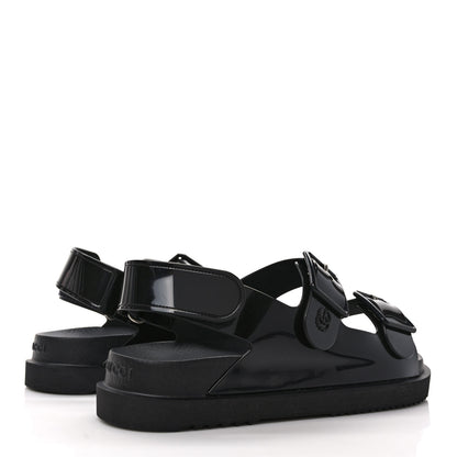 Gucci Rubber Mini Double G Womens Isla Dad Sandals 38 Black 4 of 10