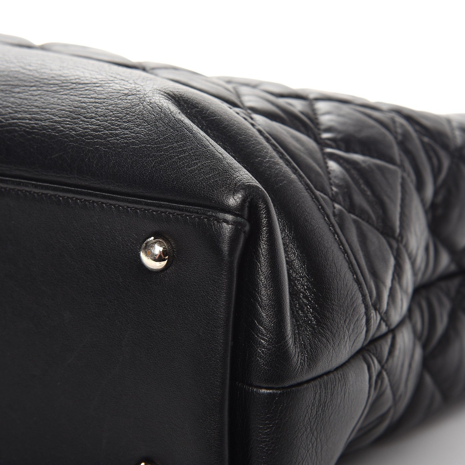 Chanel Aged Calfskin Quilted Be CC Tote Black 15 of 17