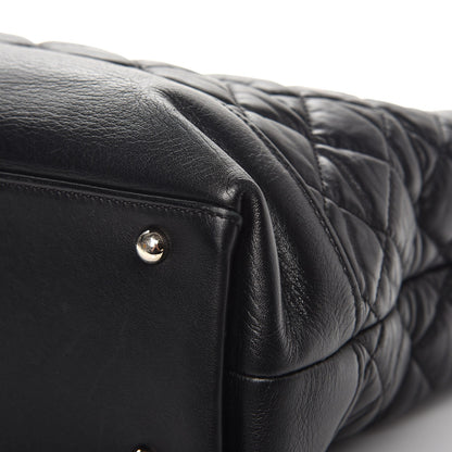 Chanel Aged Calfskin Quilted Be CC Tote Black 15 of 17