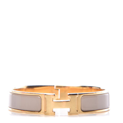 Hermes Enamel Clic Clac H Narrow Bracelet PM Marron Glace 1 of 6