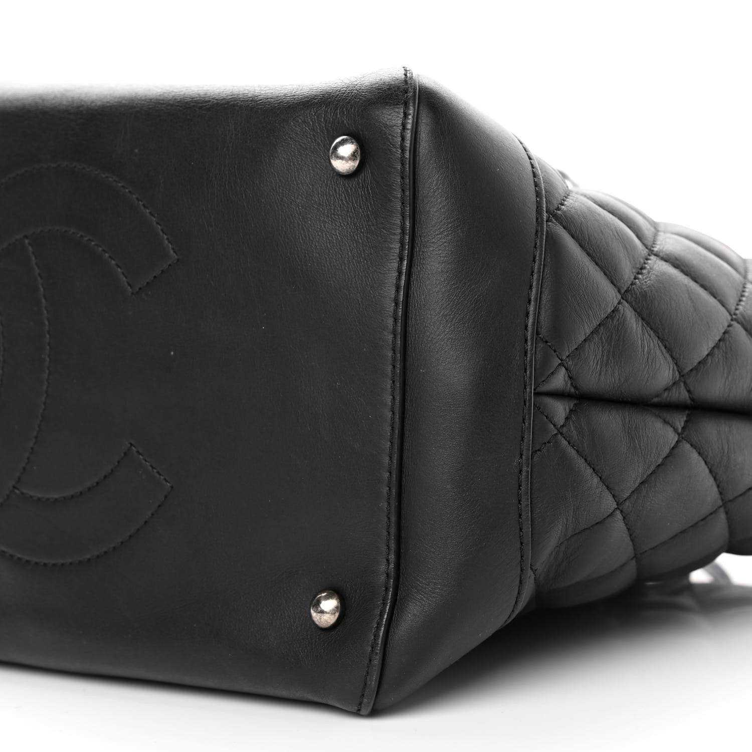 Chanel Calfskin Quilted Small Easy Shopping Tote Black 10 of 10