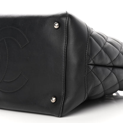 Chanel Calfskin Quilted Small Easy Shopping Tote Black 10 of 10