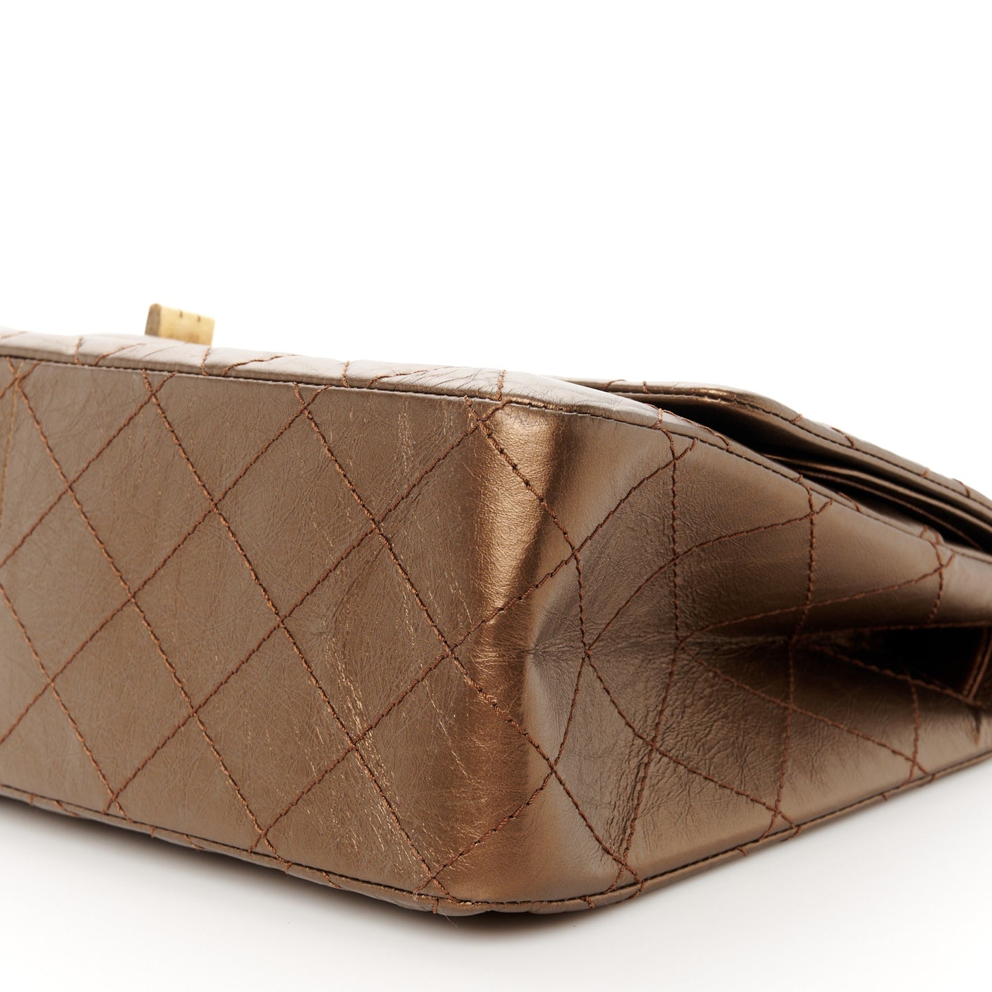 Metallic Aged Calfskin Quilted 2.55 Reissue 226 Flap Bronze