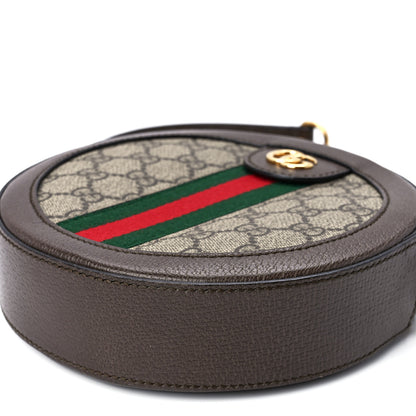 Gucci GG Supreme Monogram Web Mini Ophidia Round Shoulder Bag Brown 13 of 13