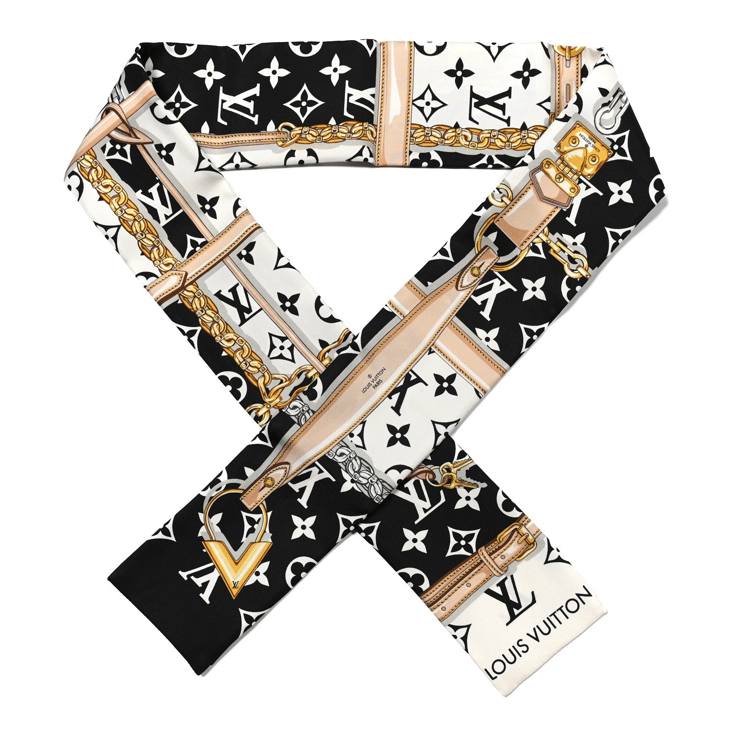 Louis Vuitton Silk Monogram Confidential Bandeau Black 1 of 4