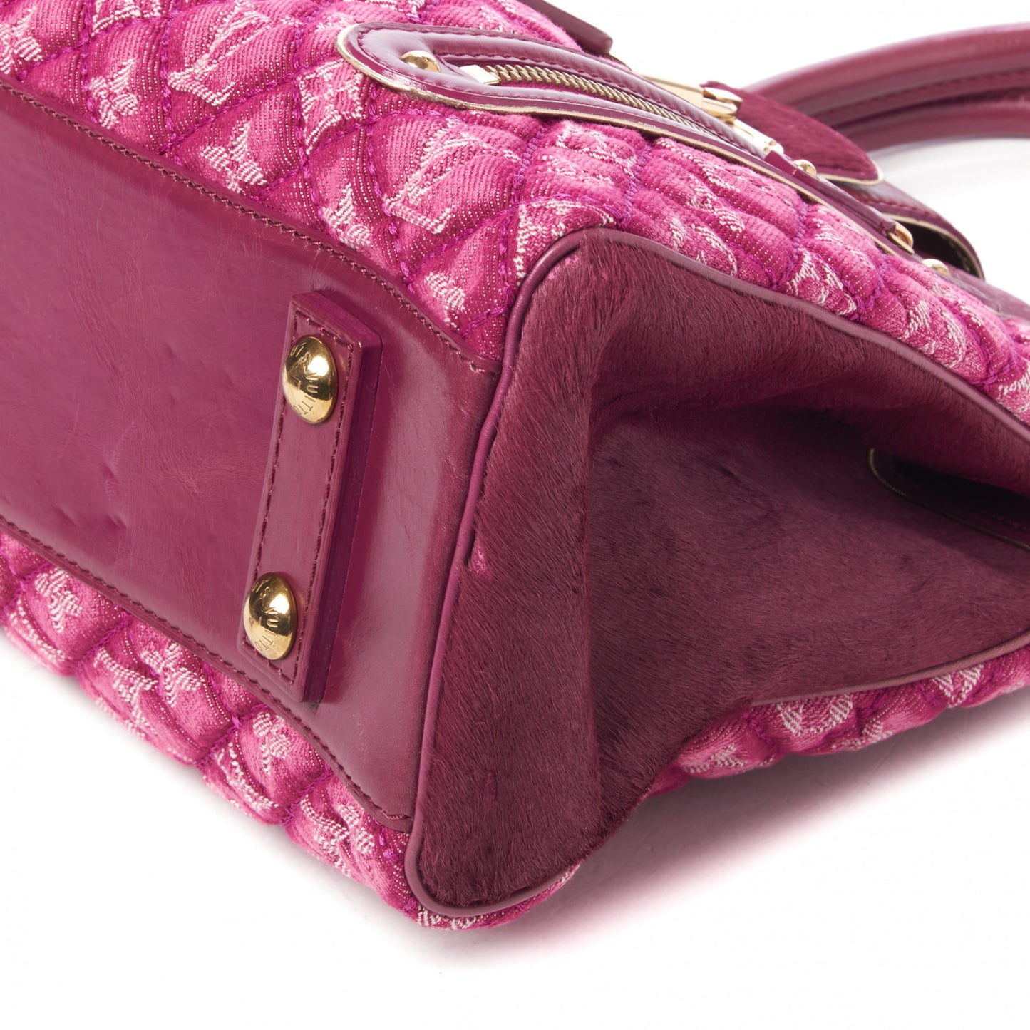 Monogram Denim Quilted Linda Fuchsia