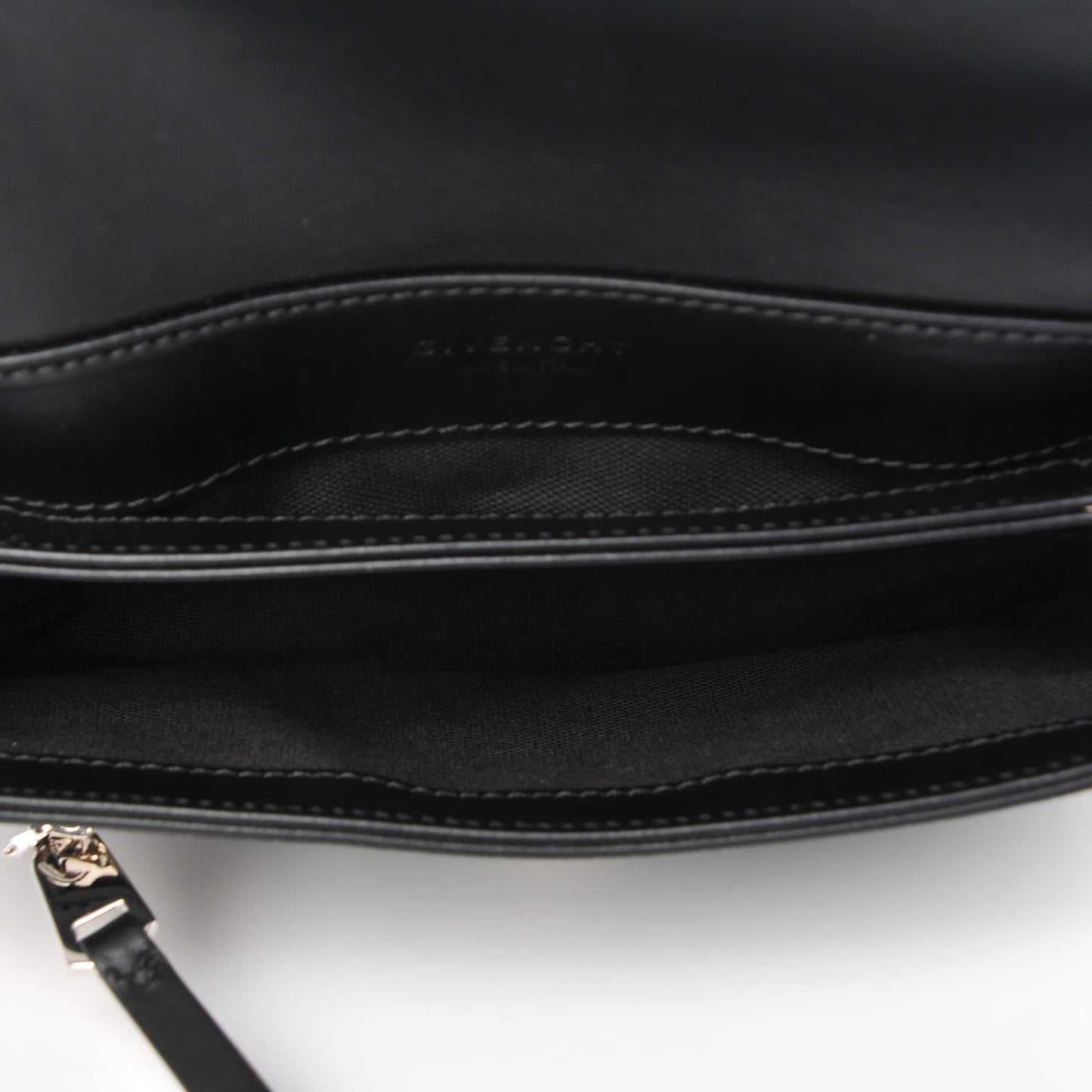 Calfskin Duetto Crossbody Bag White Black