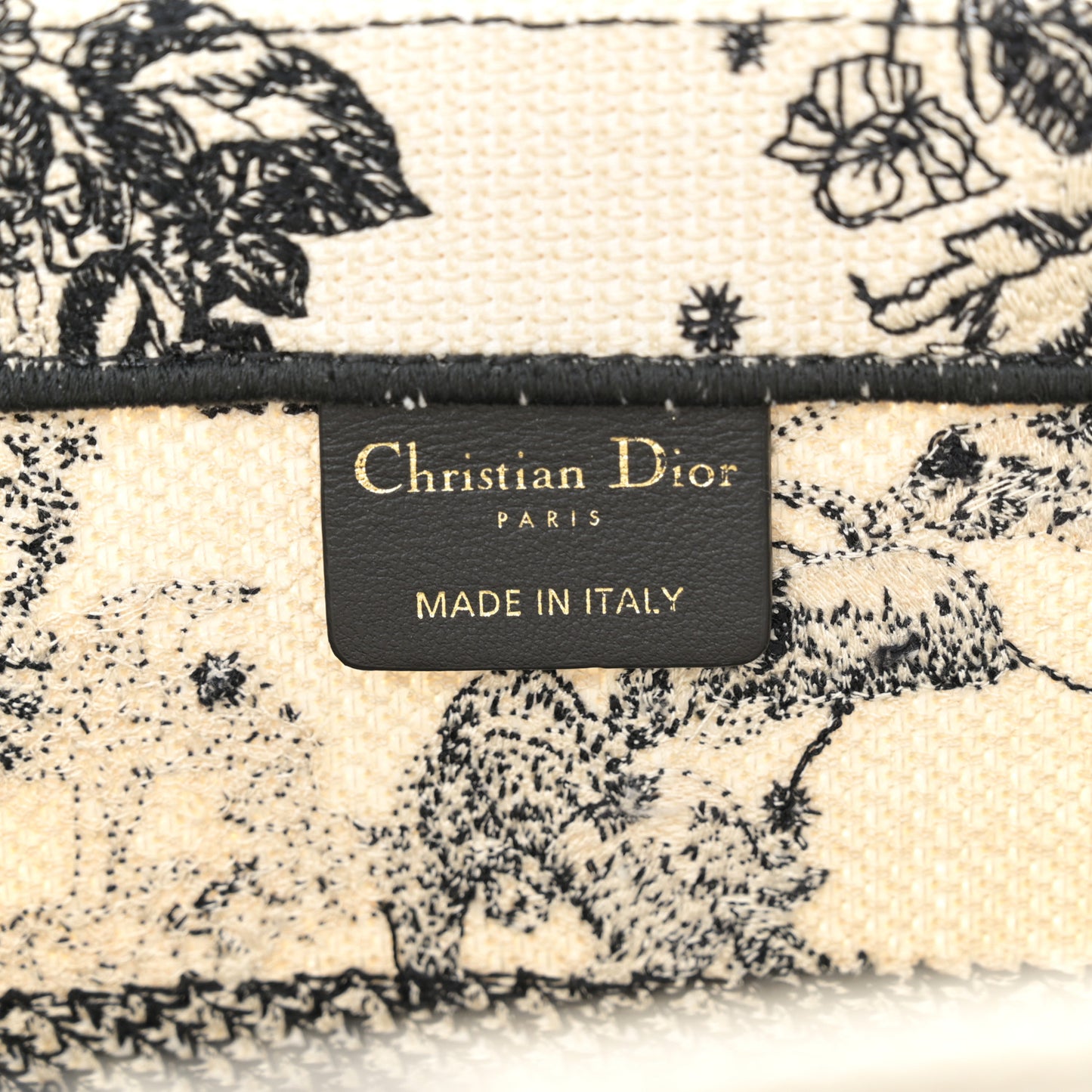 Canvas Zodiac Toile De Jouy Embroidered Medium Book Tote Latte