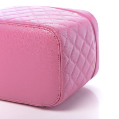 Chanel Caviar Quilted Large Vanity Pouch Pink 9 of 11