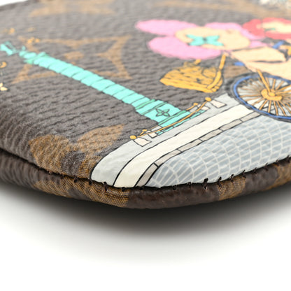 Louis Vuitton Monogram 2022 Christmas Animation Paris Key Pouch Pink 8 of 10
