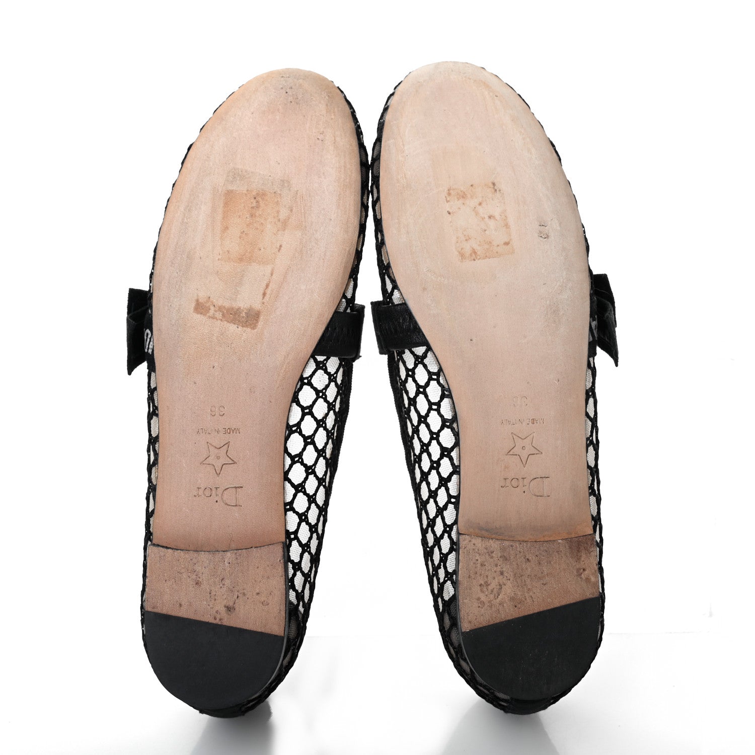 Christian Dior Resille Ribbon Miss J'Adior Ballet Flat 36 Black 6 of 8