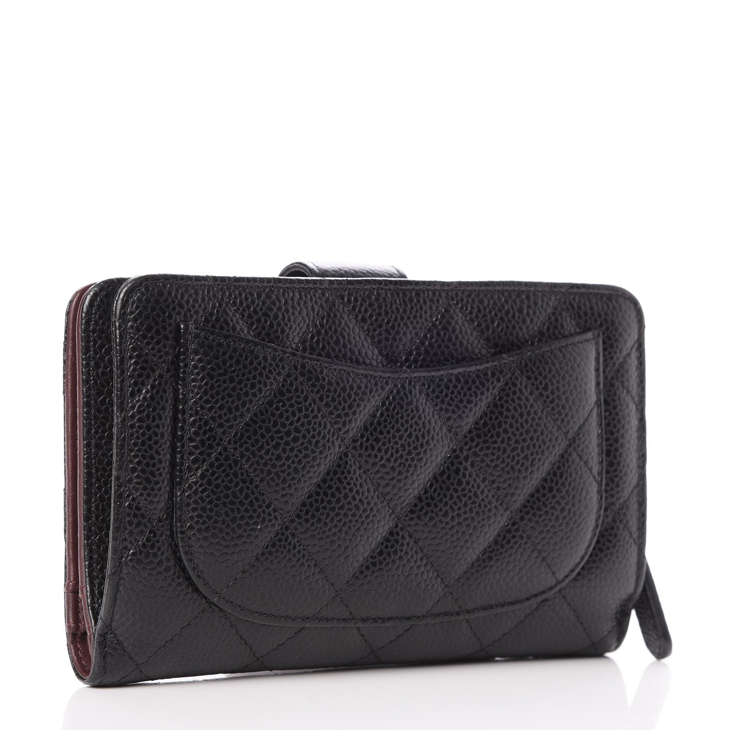 Chanel Caviar Quilted Zipped Pocket Wallet Black 3 of 8