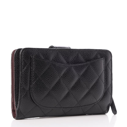 Chanel Caviar Quilted Zipped Pocket Wallet Black 3 of 8
