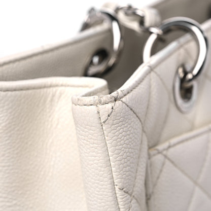 Chanel Caviar Quilted Grand Shopping Tote GST White 17 of 27