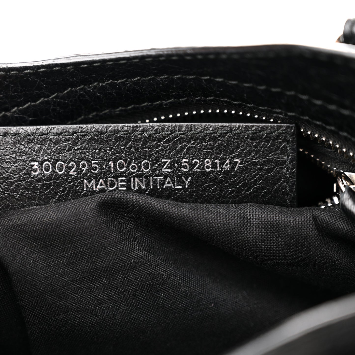 Agneau Classic Silver Hardware Mini City Logo Strap Black White
