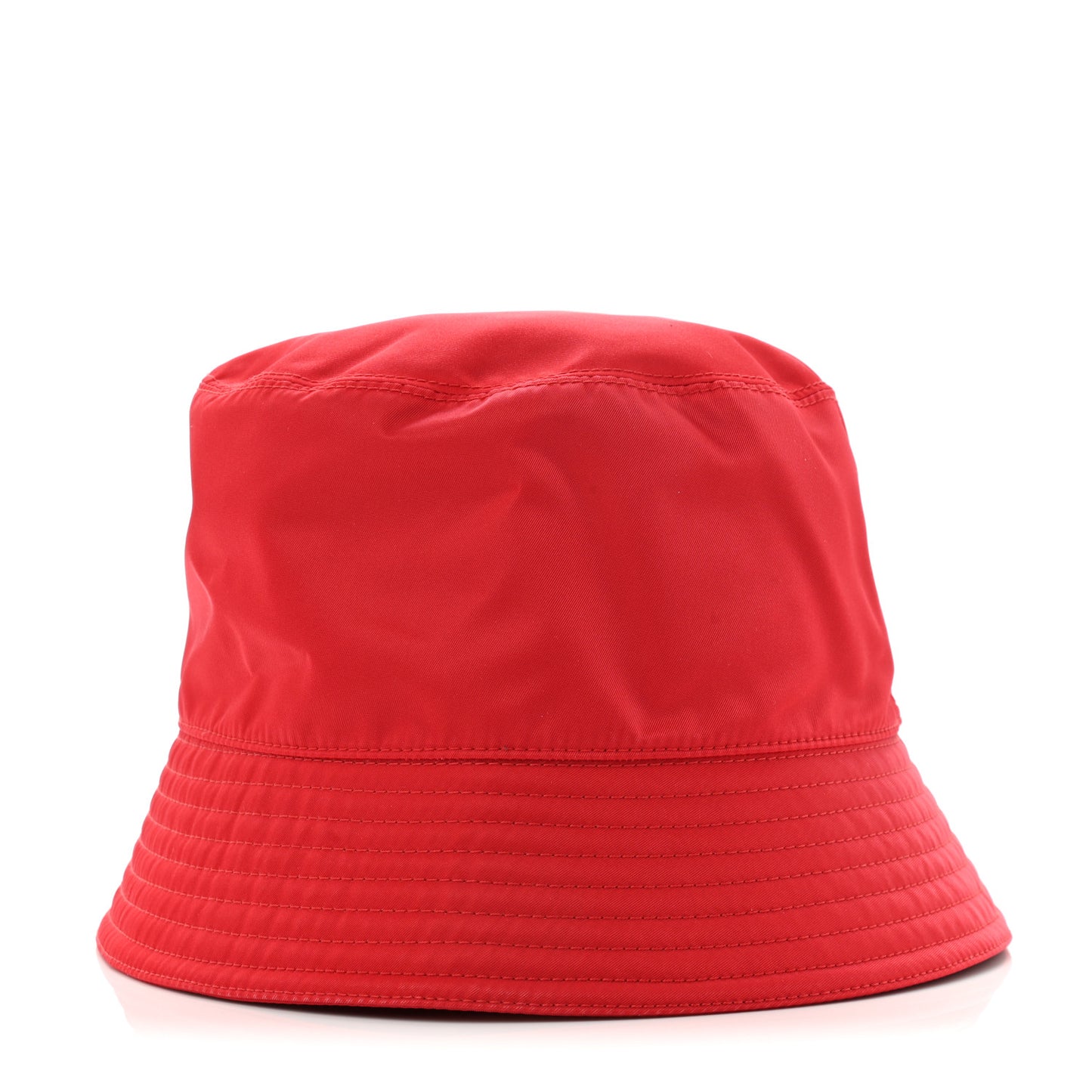 Re-Nylon Metal Triangle Logo Womens Bucket Hat M Rosso