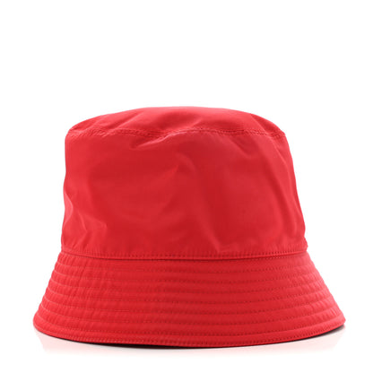 Prada Re-Nylon Metal Triangle Logo Womens Bucket Hat M Rosso 4 of 7