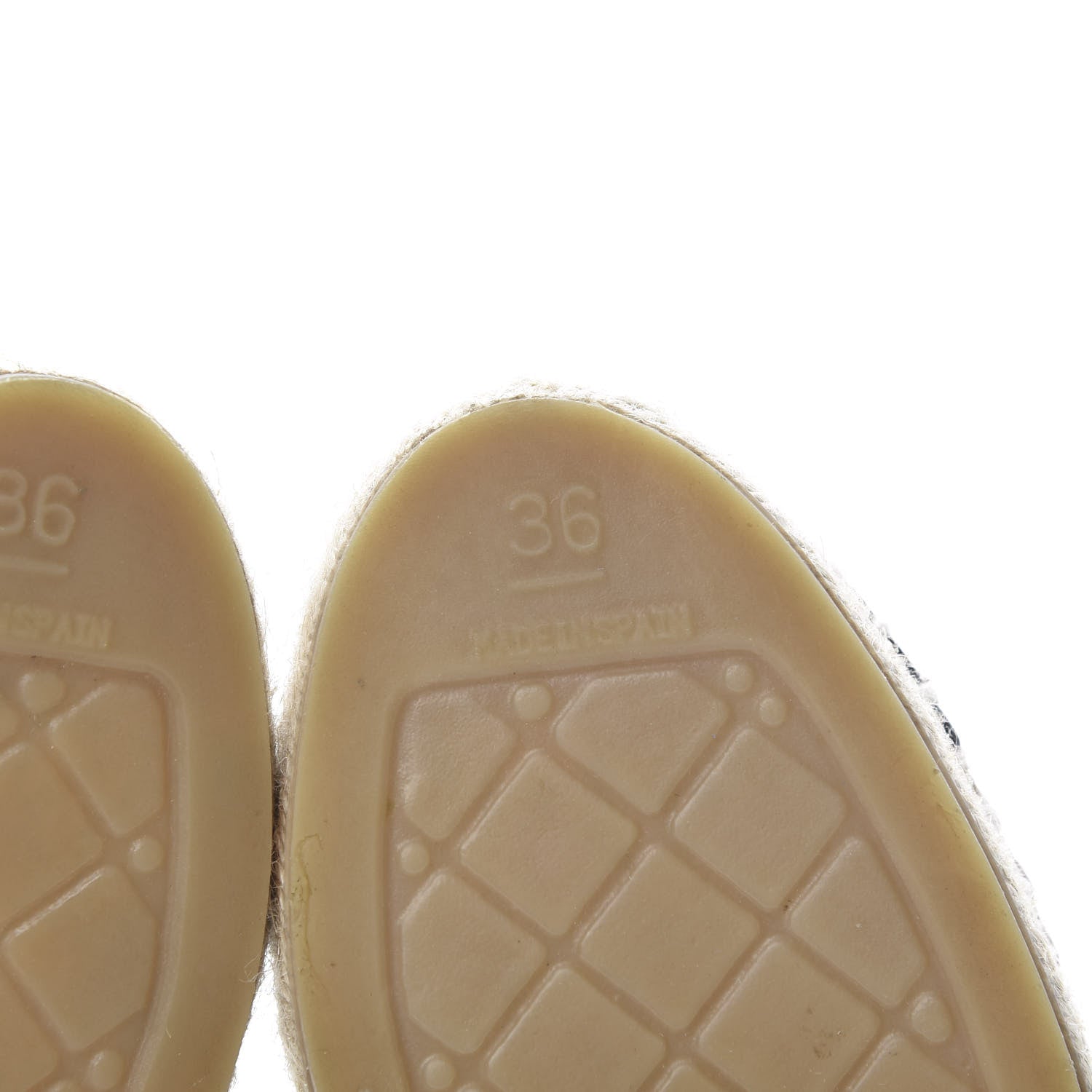Chanel Lambskin CC Espadrilles 36 Beige Black 6 of 10