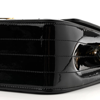 Saint Laurent Patent Matelasse Monogram Large Vicky Chain Bag Black 10 of 11
