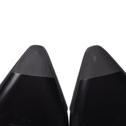 Chanel Lambskin Grosgrain Cap Toe Pumps 38 Black 9 of 10