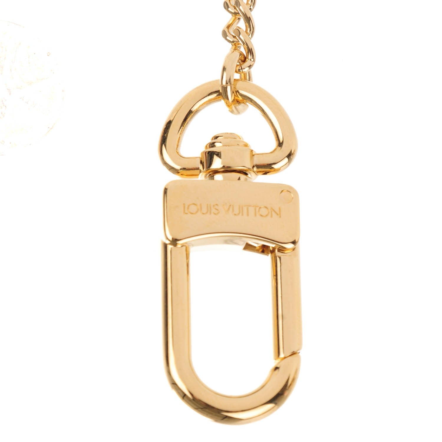 Louis Vuitton Metal Pochette Extender Key Ring Chain Gold 3 of 4