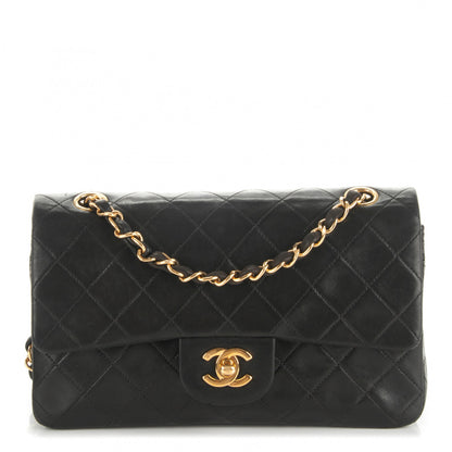 Chanel Lambskin Quilted Small Double Flap Black 1 of 8