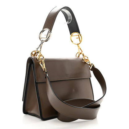 Fendi Vitello Century F is Fendi Bi-Color FF 1974 Embossed Kan I Shoulder Bag Maya Black 3 of 10