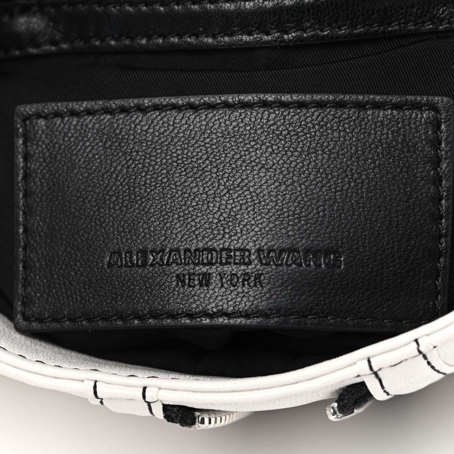 Alexander Wang Lambskin Micro Marti Crossbody White Black 8 of 9