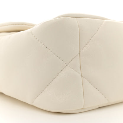 Chanel Lambskin Quilted Medium Chanel 19 Flap White 9 of 11