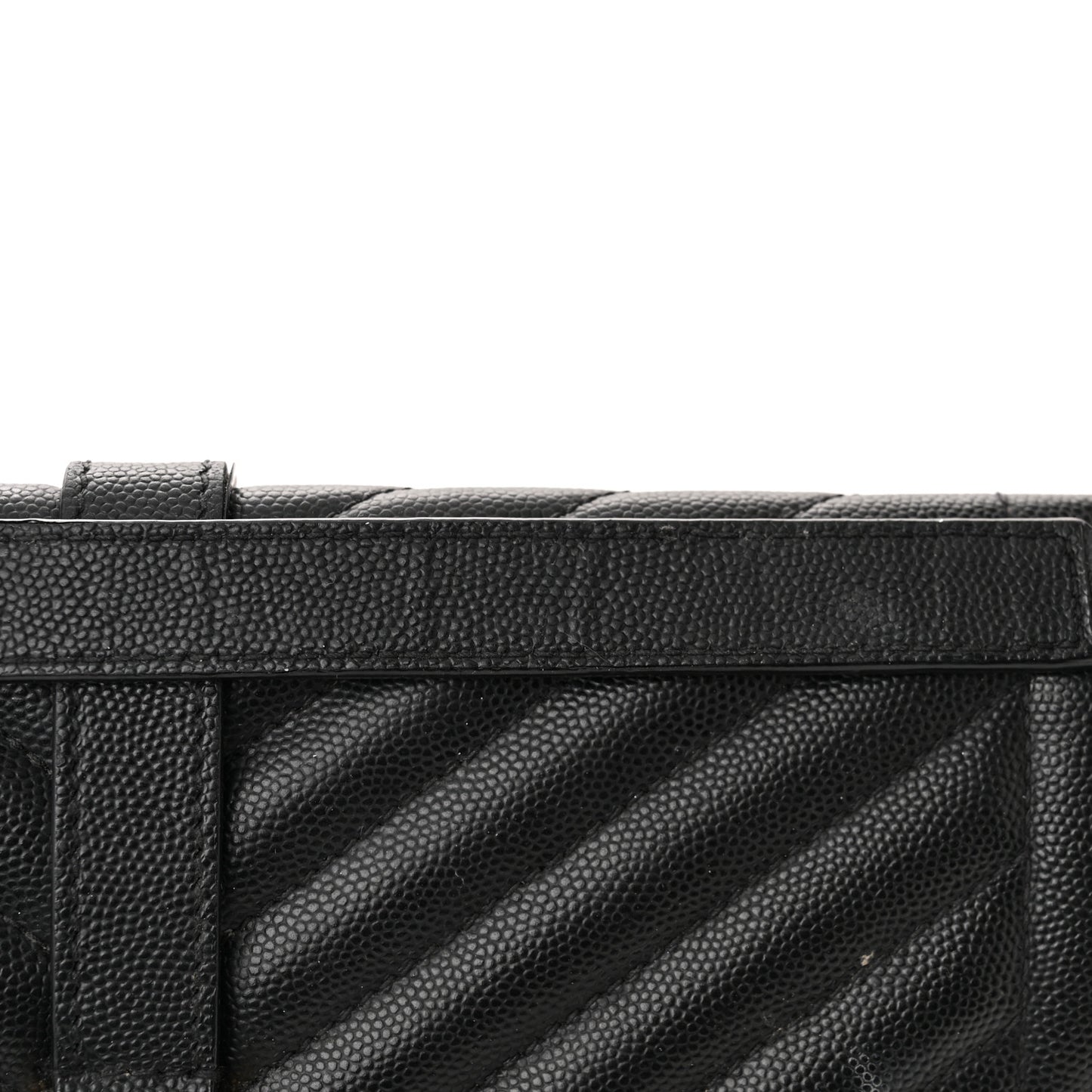 Grain De Poudre Textured Mixed Matelasse Large Triquilt Monogram Satchel Black