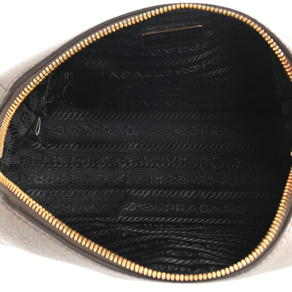 Prada Vitello Daino Cosmetic Pouch Argilla 6 of 9