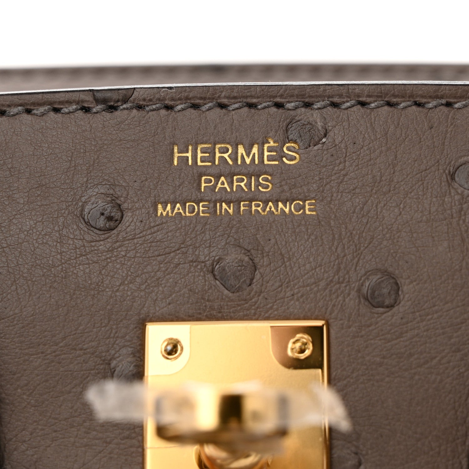 Hermes Ostrich Birkin 25 Gris Tourterelle 6 of 13