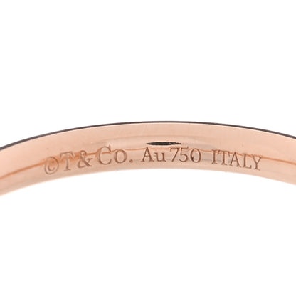 Tiffany 18K Rose Gold Diamond Mother of Pearl T Wire Ring 50 5.25 4 of 4