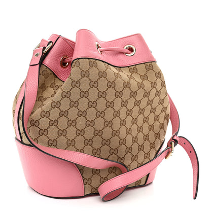 Gucci GG Monogram Calfskin Bucket Bag Pink 3 of 12