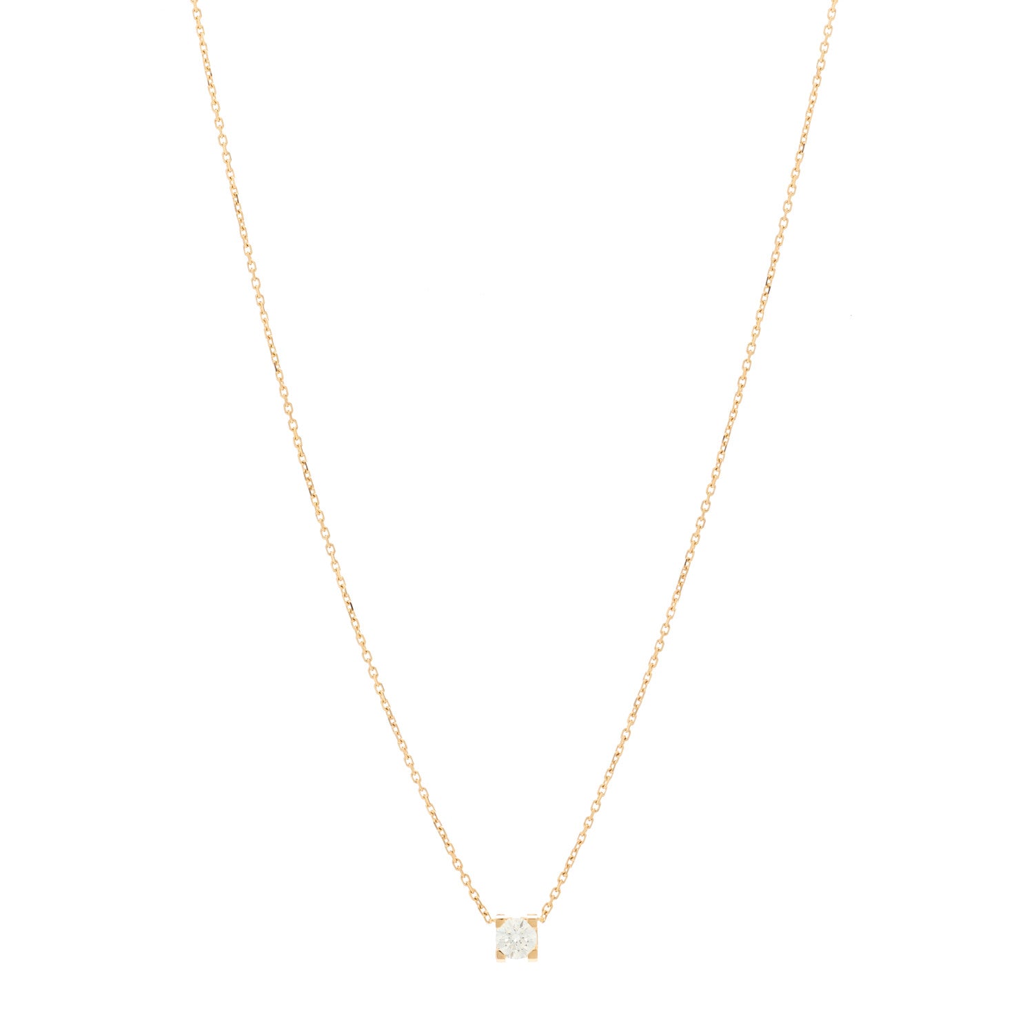 Cartier 18K Pink Gold Diamond .30ct C De Cartier Pendant Necklace 1 of 5