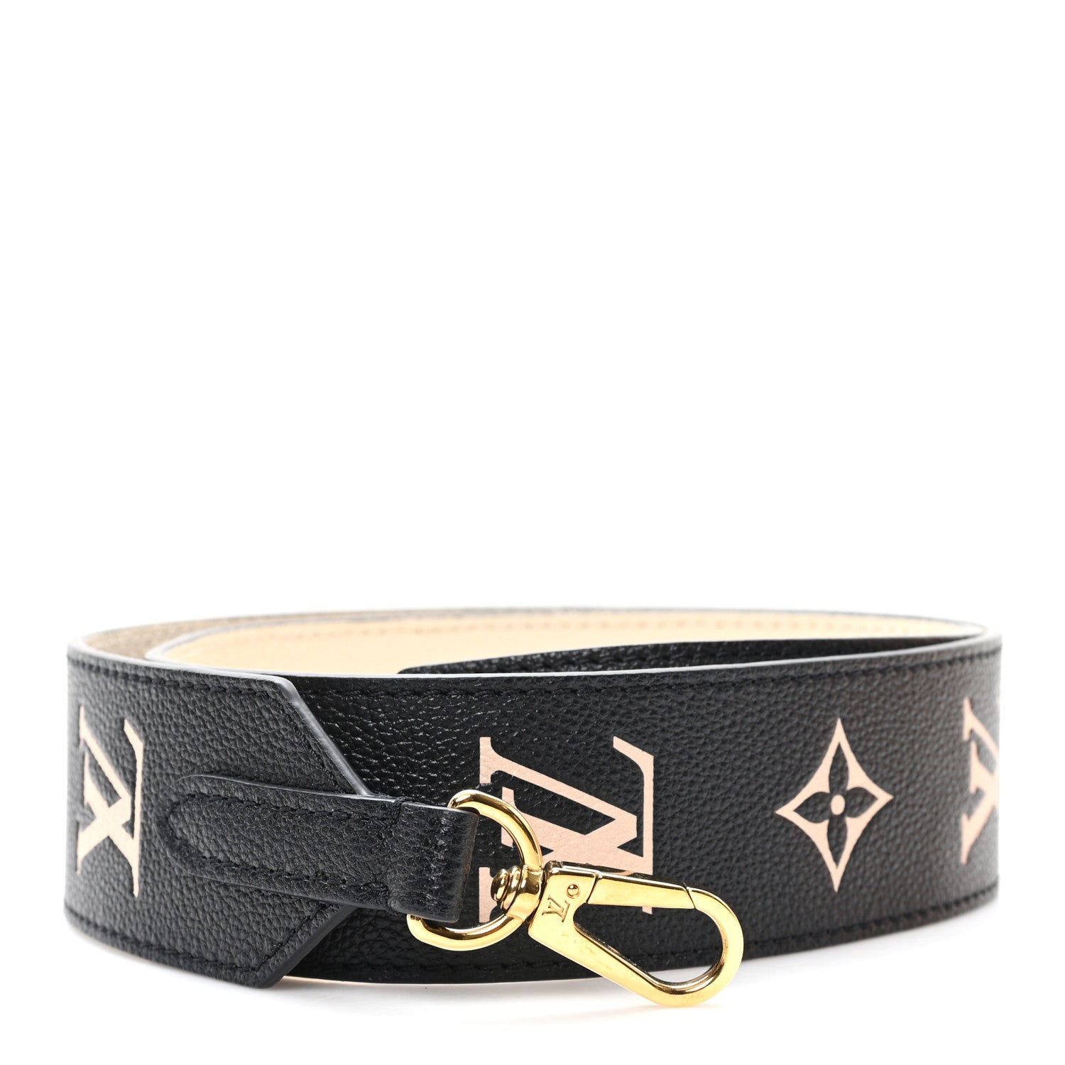 Louis Vuitton Empreinte Monogram Bandouliere Shoulder Strap Black Beige 1 of 4