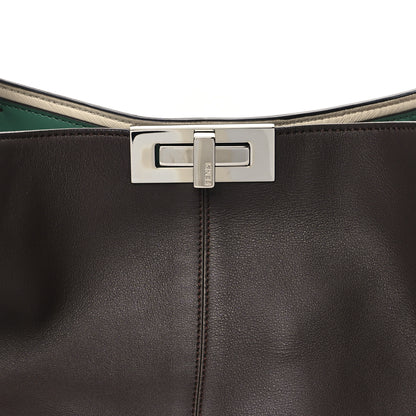 Fendi Vitello Seta Glazed Fabric FF 1974 Large Peekaboo X-Lite Maya 8 of 12