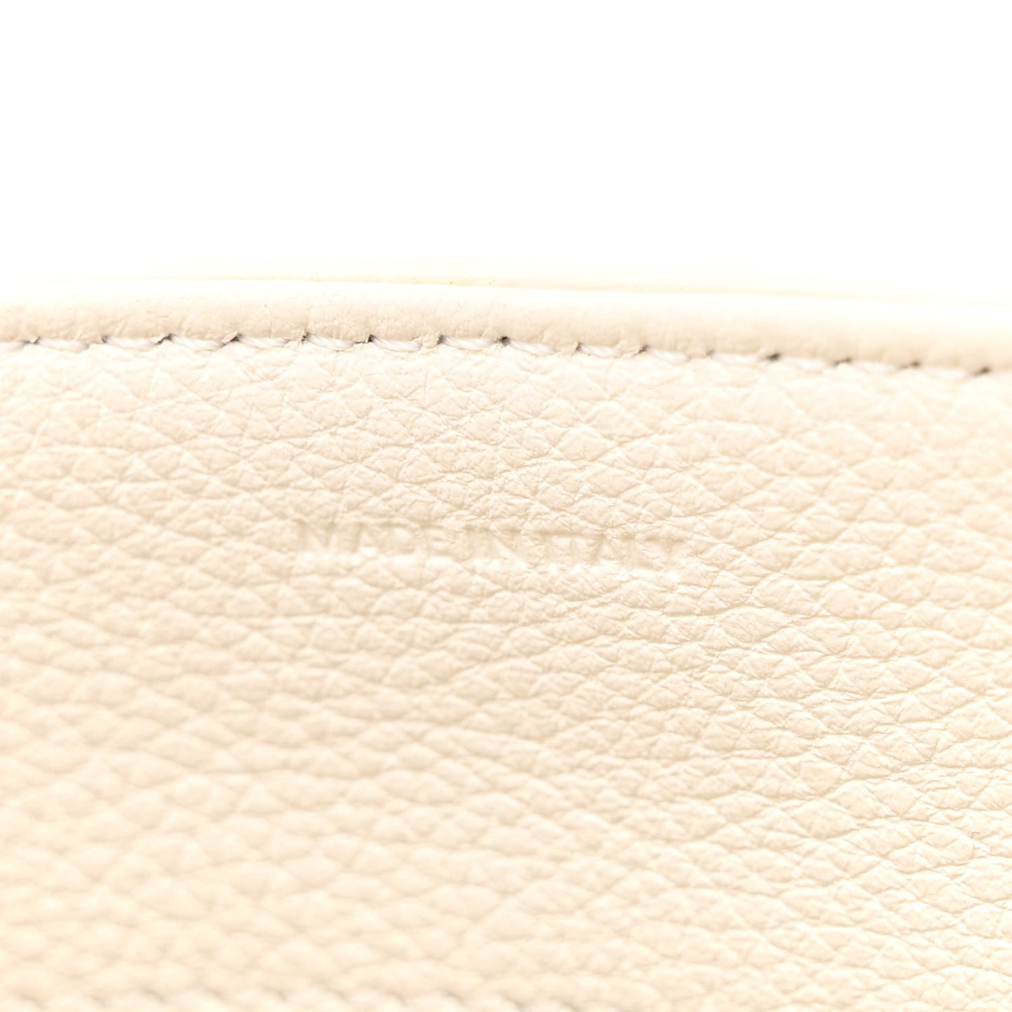Grained Calfskin Small 16 Top Handle Bag White
