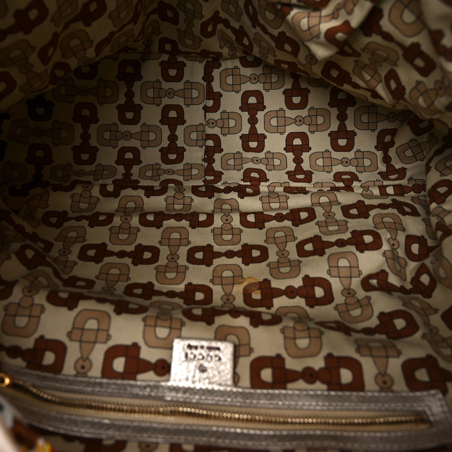 Metallic Guccissima Large Positano Tote Gold