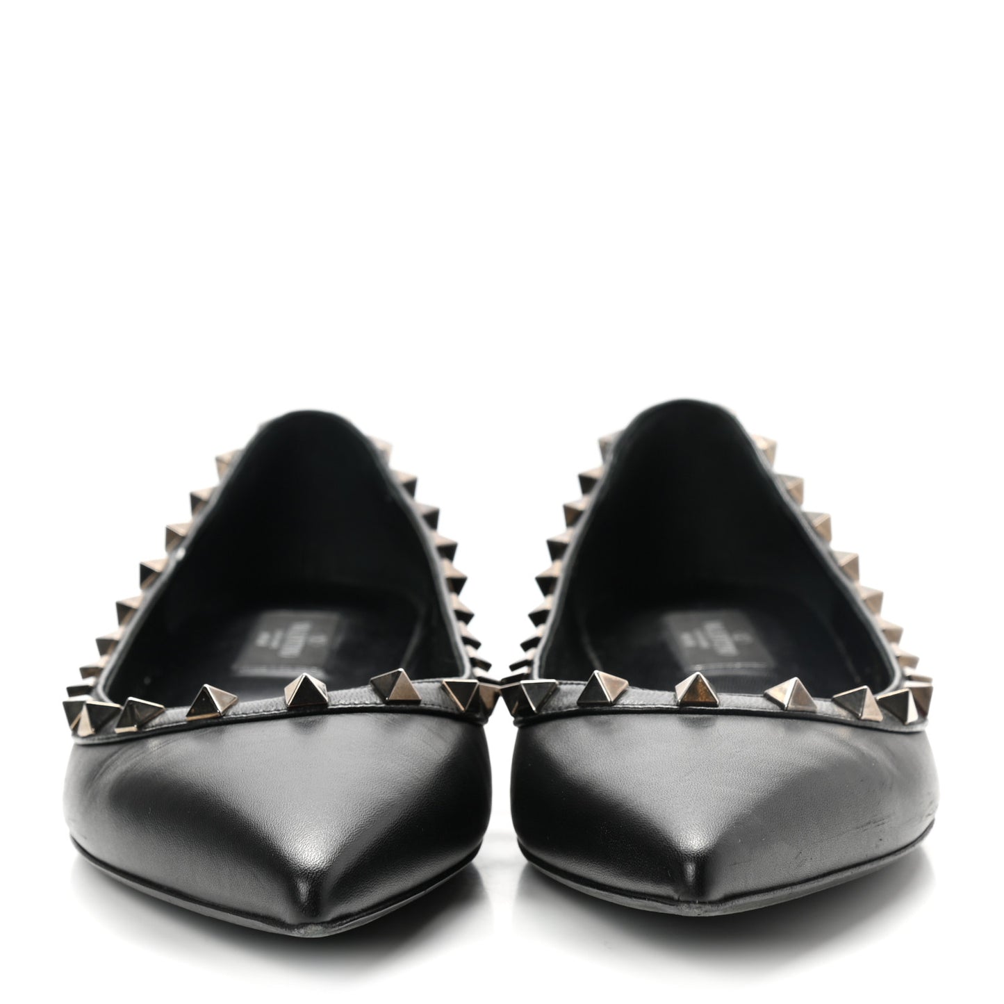 Nappa Rockstud Ballerina Flats 37 Black