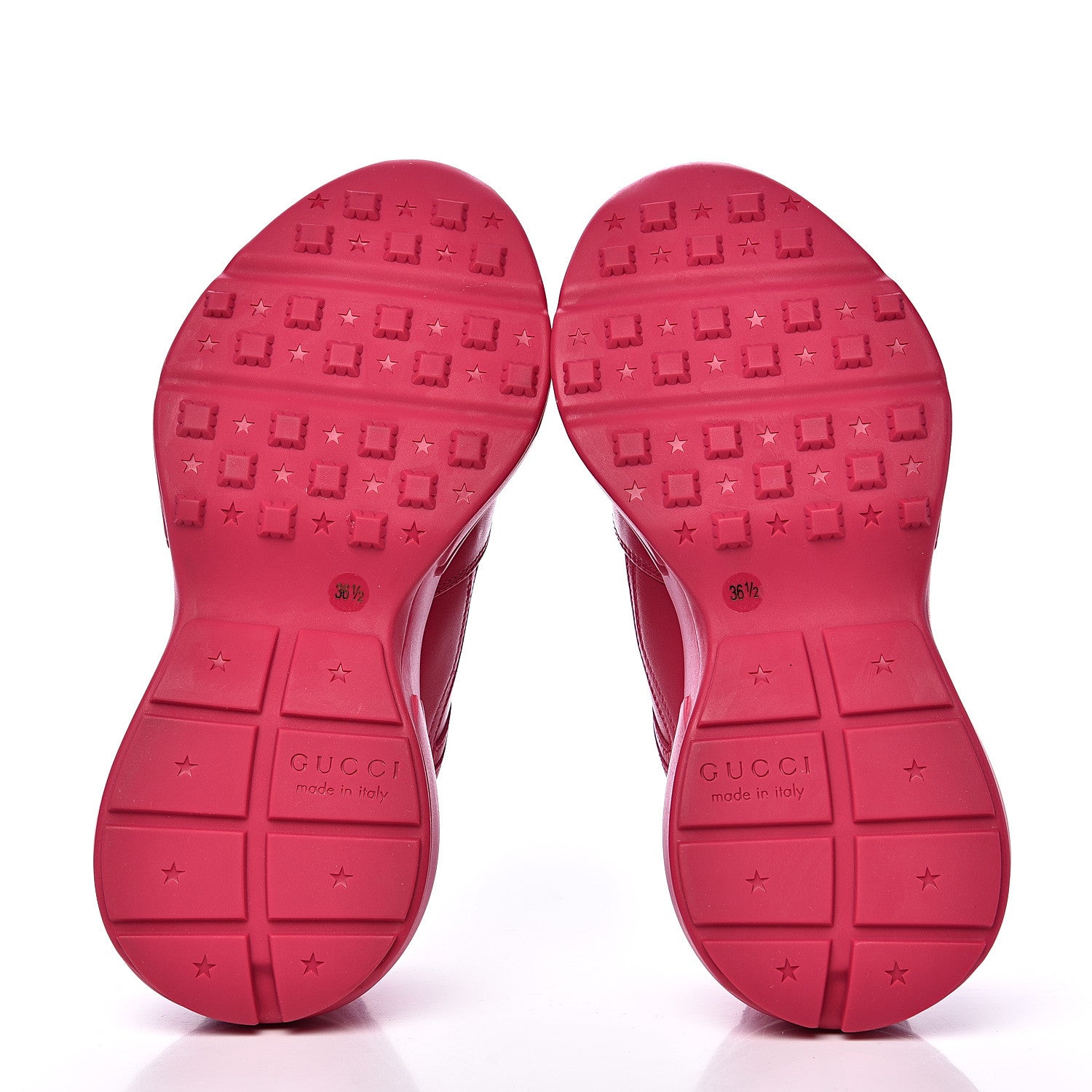 Gucci Calfskin Logo Womens Rhyton Sneakers 36.5 Box Pink 5 of 8