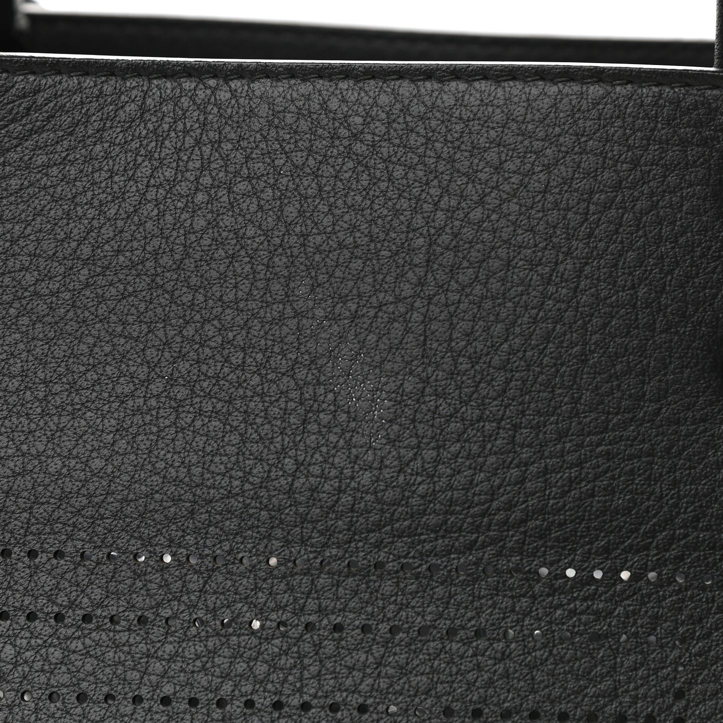 Calfskin Blackout Hardware Perforated Papier B4 Tote Black