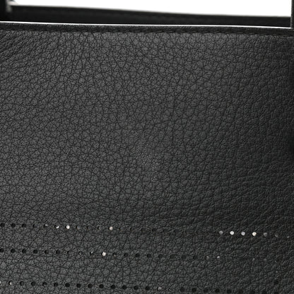 Balenciaga Calfskin Blackout Hardware Perforated Papier B4 Tote Black 7 of 12