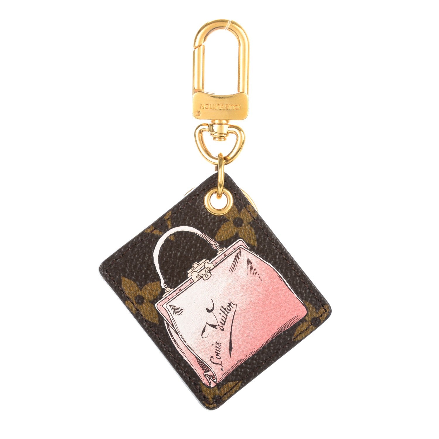 Louis Vuitton Monogram Affiche Bag Charm Key Ring 1 of 6