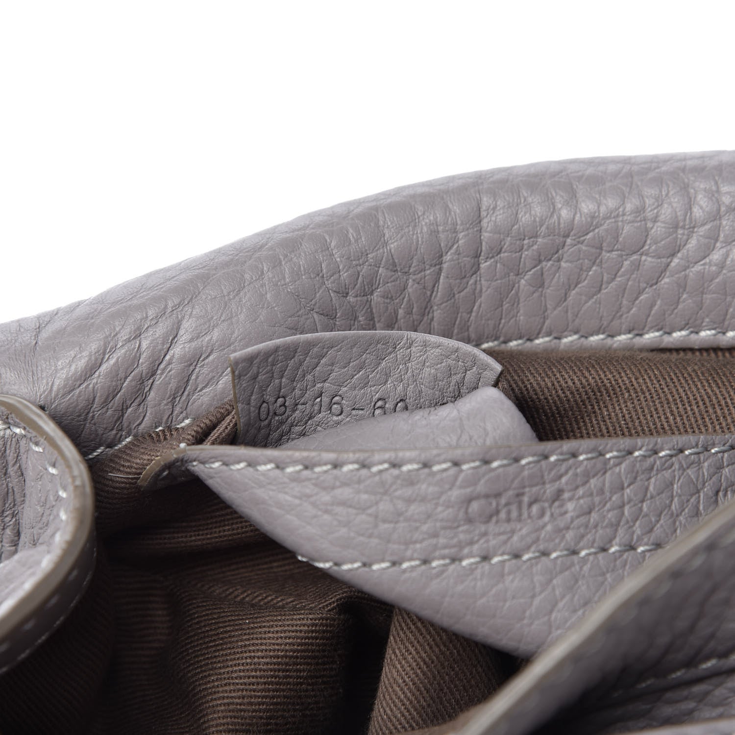 Chloe Calfskin Mini Marcie Round Crossbody Bag Cashmere Grey 10 of 11