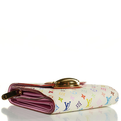 Louis Vuitton Monogram Multicolor Joey Wallet White Litchi 4 of 8