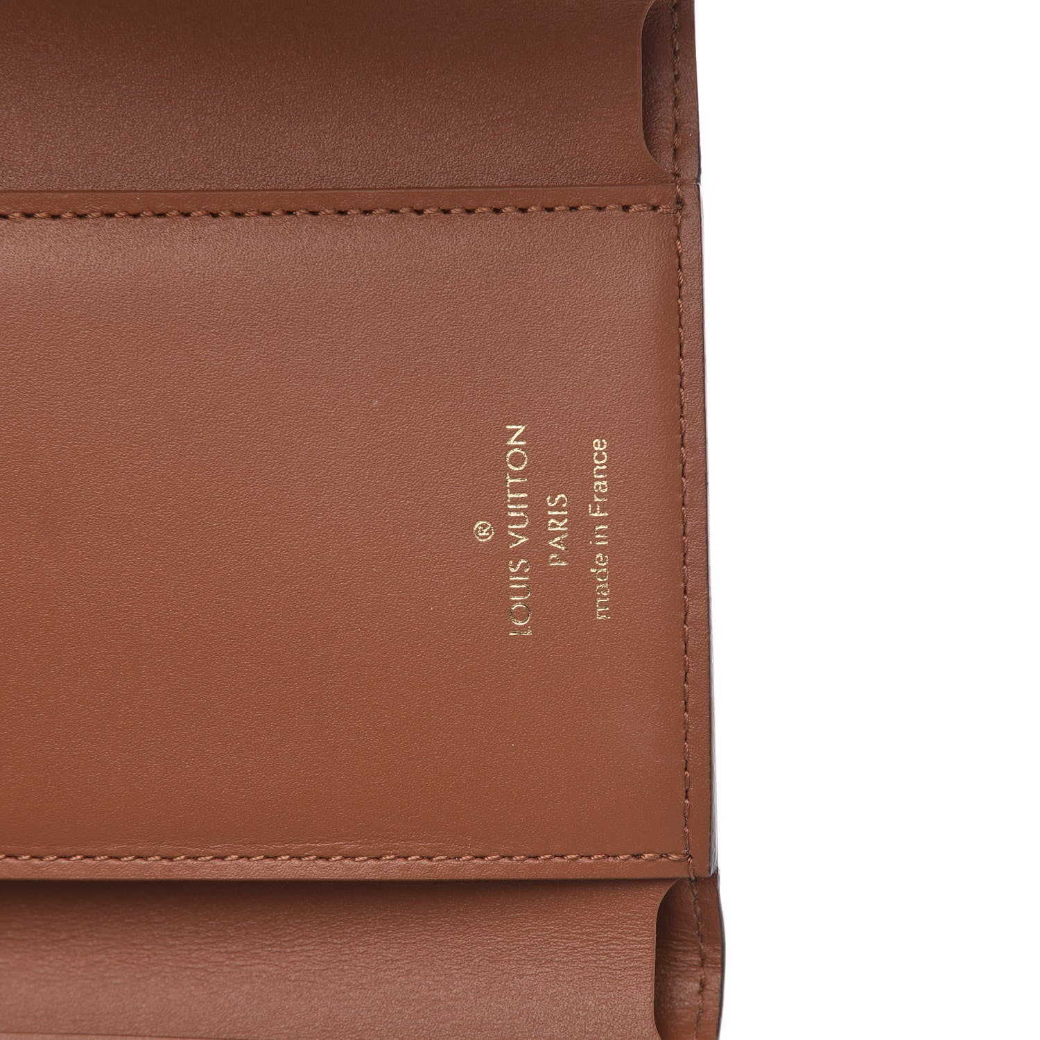 Louis Vuitton Monogram Flower Lock Compact Wallet Caramel 6 of 10