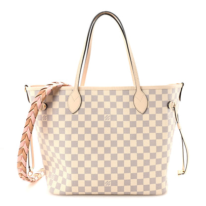 Louis Vuitton Damier Azur Braided Neverfull MM Pink 1 of 9